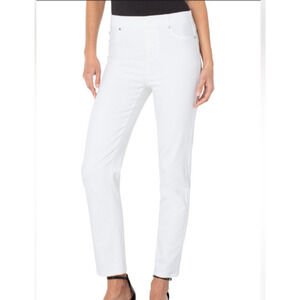Liverpool Chloe Pull On Denim Pants White Jeggings Stretch Size 4 29x27